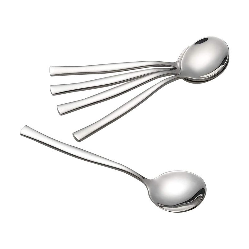 Xowine 12 Pieces Stainless Steel Bouillon Round Soup Spoon - Image 2